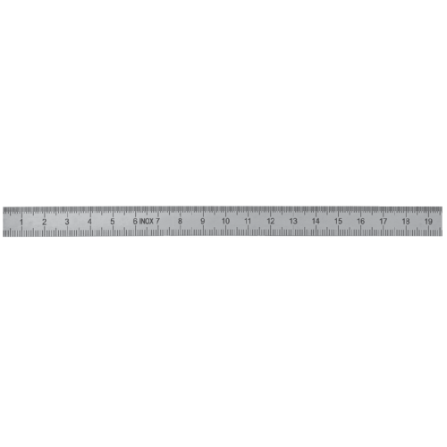 Nerezová pravítka, odečet mm + 1/2 mm na obou stranách, 459